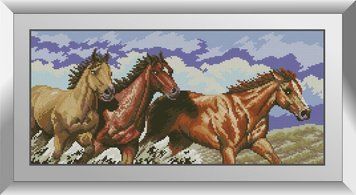 Алмазна мозаїка Табун Dream Art (DA-31094) 25 x 55 см фото інтернет-магазину Raskraski.com.ua