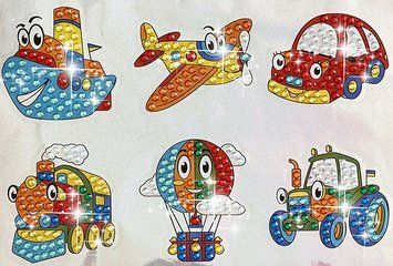 Картина из страз Наклейки на земле, воде, в небе Диамантовые ручки (GU_177217, На подрамнике) 15 х 21 см фото интернет-магазина Raskraski.com.ua