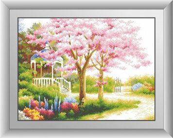 Мозаїка алмазна Весняний сад (квадратні камені, повна зашивання) Dream Art (DA-30452) 41 х 55 см фото інтернет-магазину Raskraski.com.ua