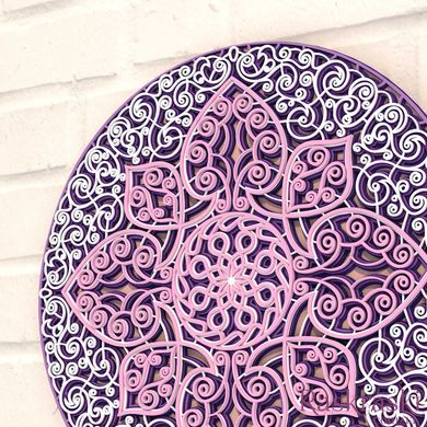 Дерев'яні розмальовки Фіолетова мандала Рупнараян Wortex Woods (3DP30015)