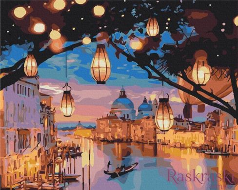 Картина по номерам Ночные огни Венеции (BS52867) (Без коробки)
