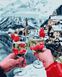 Раскраска по цифрам Шампанское в горах (BRM34541) — фото комплектации набора