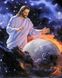 Алмазная живопись Иисус охраняет мир (GL75444) Диамантовые ручки (GU_188784, На подрамнике) — фото комплектации набора
