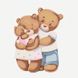 Картина по номерам Счастливая семья медвежат (KHO6028) Идейка (Без коробки)
