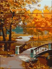 Картина по номерам на дереве Осенний парк (ASW067) ArtStory фото интернет-магазина Raskraski.com.ua