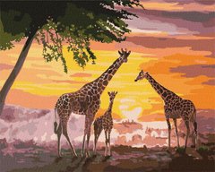 Раскраска по номерам Семья жирафов ©ArtAlekhina (KHO4353) Идейка (Без коробки)