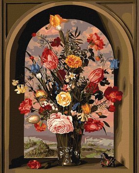 Полотно для малювання Композиція з квітів ©Ambrosius Bosschaert de Oude (KHO2075) Идейка (Без коробки)
