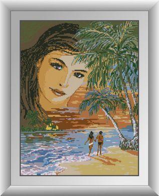 Картина зі страз Райський острів Dream Art (DA-31045) 45 x 59 см фото інтернет-магазину Raskraski.com.ua