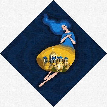 Картина по номерам Берегиня Владимирская (KHO4913) Идейка (Без коробки) 30 х 30 см