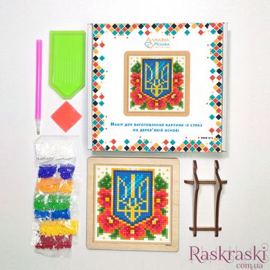 Алмазная картина Герб с маками ТМ Алмазная мозаика (DMW-012, ) фото интернет-магазина Raskraski.com.ua