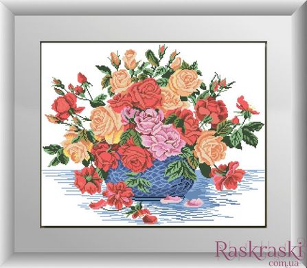 Алмазная живопись Букет роз (полная зашивка, квадратные камни) Dream Art (DA-30263, Без подрамника) фото интернет-магазина Raskraski.com.ua