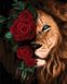 Раскраска для взрослых Лев с розами (BRM44284) — фото комплектации набора