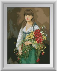 Картина из мозаики Цветочница Dream Art (DA-30846, Без подрамника) фото интернет-магазина Raskraski.com.ua