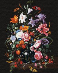 Картина раскраска Ваза с цветами и ягодами © Jan Davidsz. de Heem (KHO3208) Идейка (Без коробки)