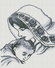 Набор алмазной вышивки Мадонна с младенцем Алмазная мозаика (OSG033, Без подрамника) фото интернет-магазина Raskraski.com.ua