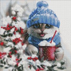 Картина из страз Зимняя радость Идейка (AMO7578, На подрамнике)