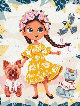Картина за номерами Україночка Софійка &copy;Karyna Yasynova (KBS0106) (Без коробки) 30 х 40 см