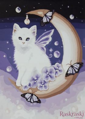 Картина по номерам Лунный котик (BK-G140) (Без коробки)
