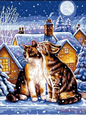 Малювання по номерам Зимові котики (VK182) Babylon фото інтернет-магазину Raskraski.com.ua