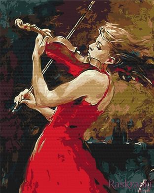 Картина за номерами Дівчина зі скрипкою (BS491) BrushMe (Без коробки)