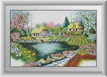 Набор алмазной вышивки Летние домики Dream Art (DA-30710, Без подрамника) 52 х 79 см фото интернет-магазина Raskraski.com.ua