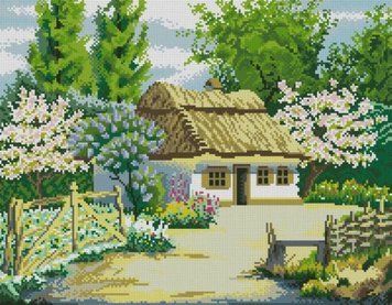 Картина мозаїка Будиночок (39 х 50 см) Dream Art (DA-31757) 39 х 50 см фото інтернет-магазину Raskraski.com.ua