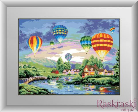 Алмазная техника Воздушные шары (полная зашивка, квадратные камни) Dream Art (DA-30157, Без подрамника) фото интернет-магазина Raskraski.com.ua