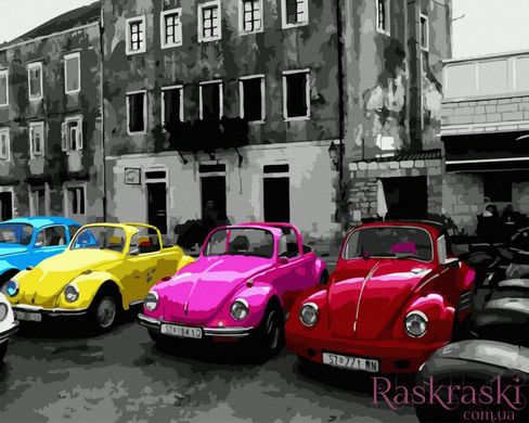 Картина за номерами Кольорові автівки (BRM44479) фото інтернет-магазину Raskraski.com.ua
