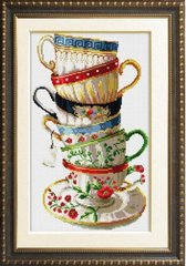 Алмазна мозаїка Набір кавових чашок (повна зашивання, квадратні камені) Dream Art (DA-30001) фото інтернет-магазину Raskraski.com.ua