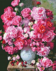 Алмазная вышивка Розовые пионы Никитошка (GJ6348, На подрамнике) фото интернет-магазина Raskraski.com.ua