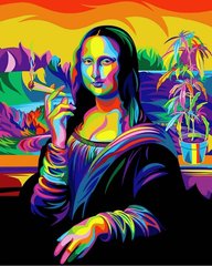 Картина по номерам Мона Лиза в радужных красках (VP1385) Babylon фото интернет-магазина Raskraski.com.ua