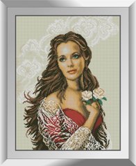 Картина алмазная вышивка Девушка с розами Dream Art (DA-31297, Без подрамника) фото интернет-магазина Raskraski.com.ua