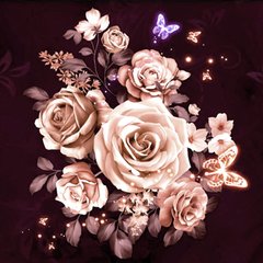 Набір алмазна мозаїка Чайні троянди ТМ Алмазная мозаика (DM-345) фото інтернет-магазину Raskraski.com.ua