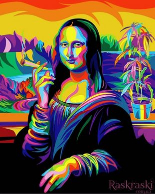 Картина по номерам Мона Лиза в радужных красках (VP1385) Babylon фото интернет-магазина Raskraski.com.ua