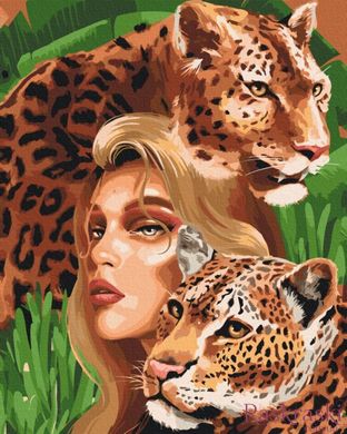 Рисунок по цифрам Хищные леопарды (BS52510) (Без коробки)