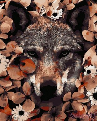 Картина по номерам Хищный волк (ANG083) (Без коробки)