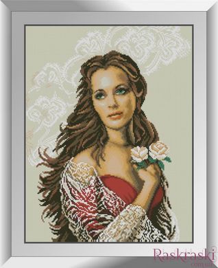 Картина алмазна вишивка Дівчина з трояндами Dream Art (DA-31297) фото інтернет-магазину Raskraski.com.ua
