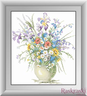 Алмазная живопись Полевые цветы (квадратные камни, полная зашивка) Dream Art (DA-30403, Без подрамника) фото интернет-магазина Raskraski.com.ua