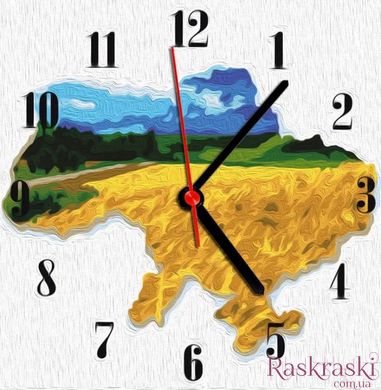 Картина по номерам часы Украина (ASG015) ArtStory (Без коробки)