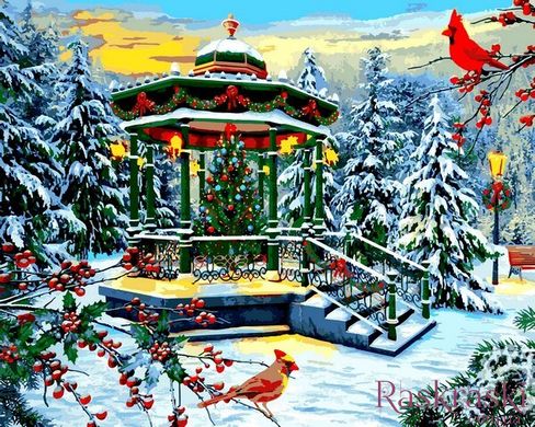 Картина за номерами Різдвяна бесідка (VP1265) Babylon фото інтернет-магазину Raskraski.com.ua
