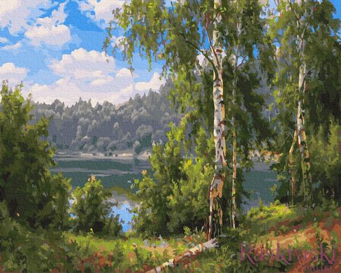 Картина за номерами Лісове озеро (BK-GX27859) (Без коробки)