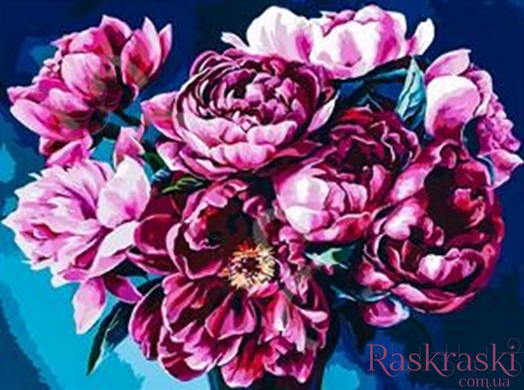 Картина мозаика Цветочный ноктюрн (У) Диамантовые ручки (GU_178985, На подрамнике) фото интернет-магазина Raskraski.com.ua