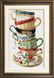 Алмазная живопись Набор кофейных чашек (полная зашивка, квадратные камни) Dream Art (DA-30001, Без подрамника) — фото комплектации набора