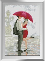 Набір алмазна мозаїка Поцілунок під дощем Dream Art (DA-31298) фото інтернет-магазину Raskraski.com.ua