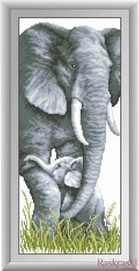 Набор алмазная вышивка Слоны Dream Art (DA-30312, Без подрамника) фото интернет-магазина Raskraski.com.ua