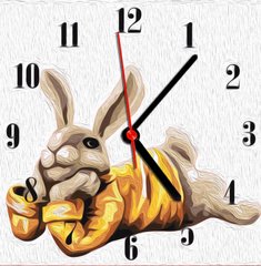 Картина по номерам часы Кролик (ASG016) ArtStory (Без коробки)