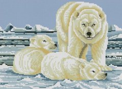 Картина стразами Полярные медведи (27 х 37 см) Dream Art (DA-31739, Без подрамника) фото интернет-магазина Raskraski.com.ua