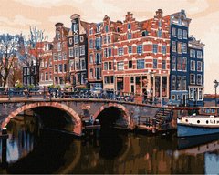 Картина по номерам Очаровательный Амстердам (KHO3615) Идейка (Без коробки)