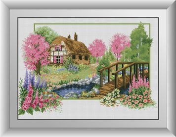 Алмазна вишивка Будинок в саду Dream Art (DA-30798) 47 x 65 см фото інтернет-магазину Raskraski.com.ua