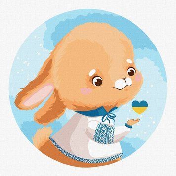 Картина за номерами Зайчик &copy;Катерина Валерьїва (KHO2405) Ідейка (Без коробки) 30 х 30 см